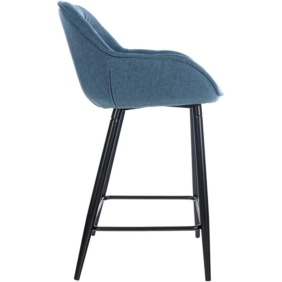 CLP Barkruk Gibson Stof Blauw 5 CLP Barkruk Gibson Stof Blauw - Image 3