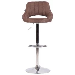 CLP Barkruk Milet Frame Chroom-look Stof Bruin 7 CLP Barkruk Milet Frame Chroom-look Stof Bruin -ZitMeester ComfortDesign 1000073448 0101