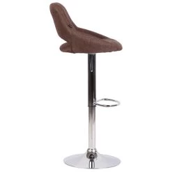 CLP Barkruk Milet Frame Chroom-look Stof Bruin 8 CLP Barkruk Milet Frame Chroom-look Stof Bruin -ZitMeester ComfortDesign 1000073448 0102