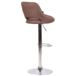 CLP Barkruk Milet Frame Chroom-look Stof Bruin 9 CLP Barkruk Milet Frame Chroom-look Stof Bruin -ZitMeester ComfortDesign 1000073448 0103