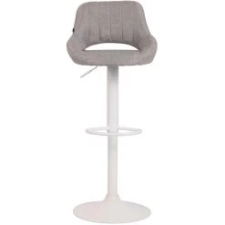 CLP Barkruk Milet Frame Wit Stof Zilverkleurig -ZitMeester ComfortDesign 1000073467 0101