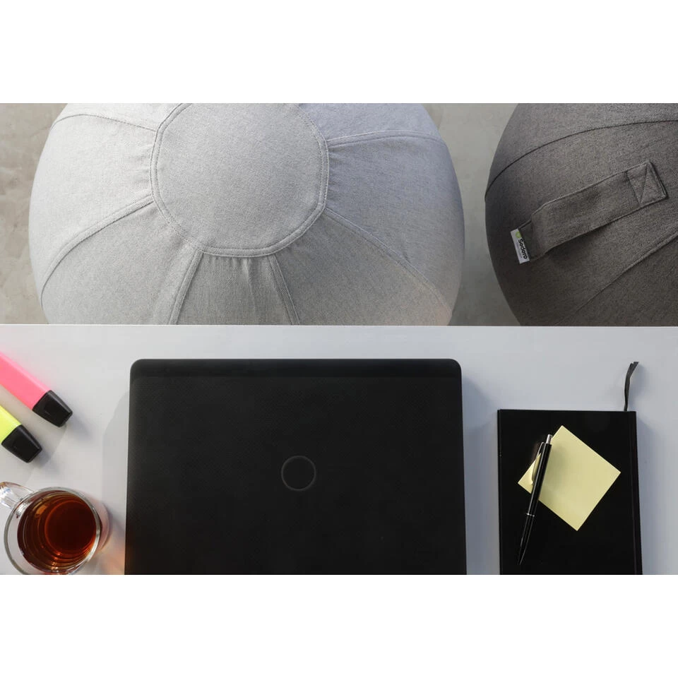 Ergonomische Zitbal - 55 Cm - Lichtgrijs 4 Ergonomische Zitbal - 55 Cm - Lichtgrijs - Image 2