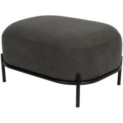 Puur Kalve Hocker - Rechthoek - Stof - Grijs