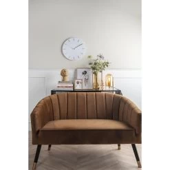 Leitmotiv Bank Royal - Velvet Chocolade Bruin - 128x71x80cm -ZitMeester ComfortDesign 1000074591 0101