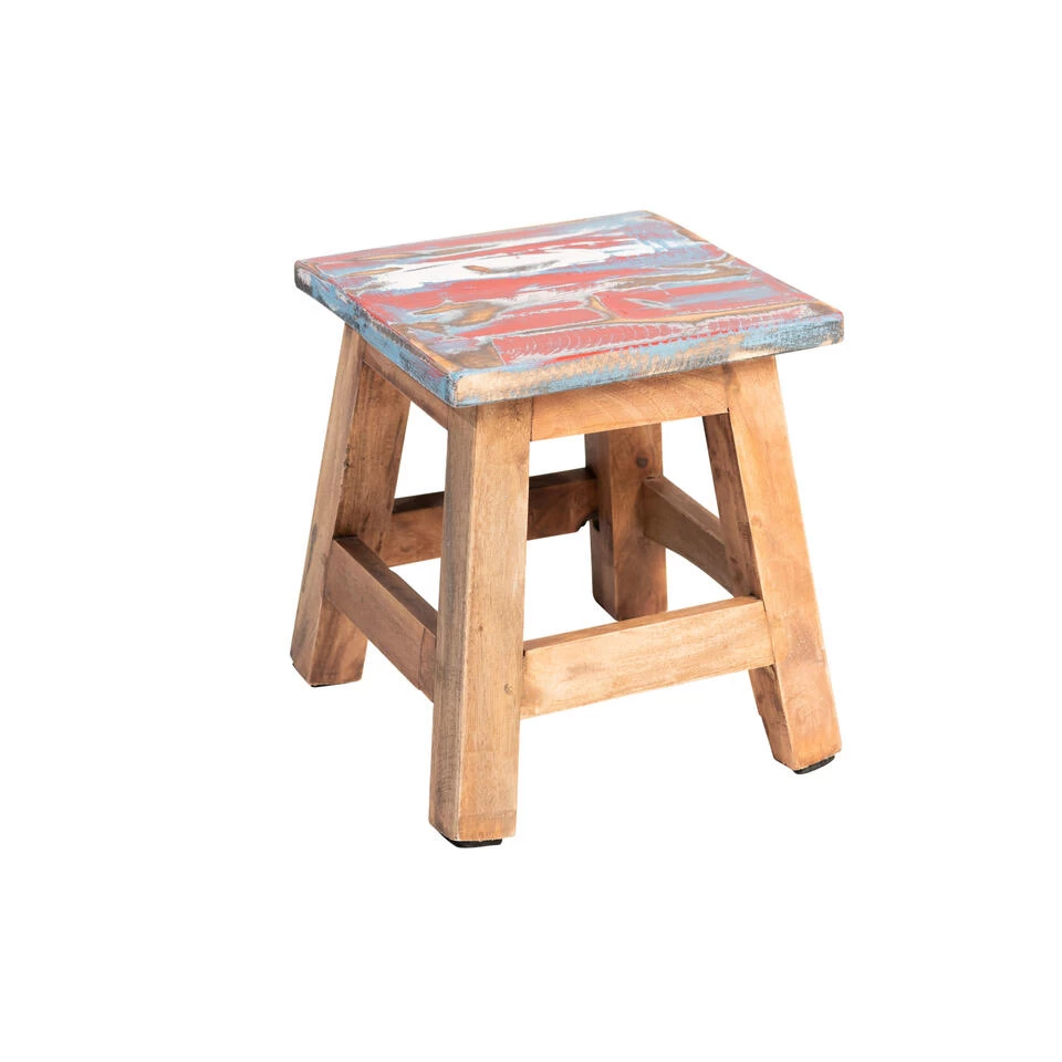 Rootsmann Houten Krukje - Mixkleur Hout - Hout 4 Rootsmann Houten Krukje - Mixkleur Hout - Hout - Image 2