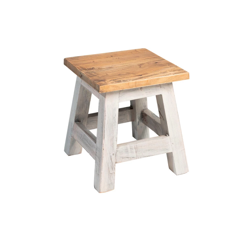 Rootsmann Houten Krukje - Grijs - Hout 4 Rootsmann Houten Krukje - Grijs - Hout - Image 2