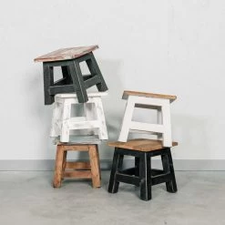 Rootsmann Houten Krukje - Wit - Hout -ZitMeester ComfortDesign 1000074652 0102