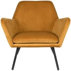 Puur Berg Fauteuil Velvet - Stof - Geel -ZitMeester ComfortDesign 1000074940 0102