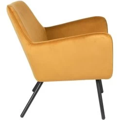 Puur Berg Fauteuil Velvet - Stof - Geel -ZitMeester ComfortDesign 1000074940 0103