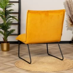 Velvet Fauteuil Maud Oker Geel - Stof - Geel -ZitMeester ComfortDesign 1000074953 0102