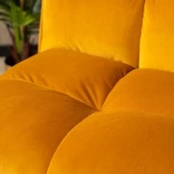 Velvet Fauteuil Maud Oker Geel - Stof - Geel -ZitMeester ComfortDesign 1000074953 0103