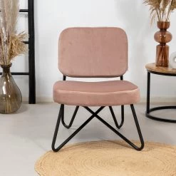 Velvet Fauteuil Jasmijn Roze - Stof - Roze -ZitMeester ComfortDesign 1000074960 0101