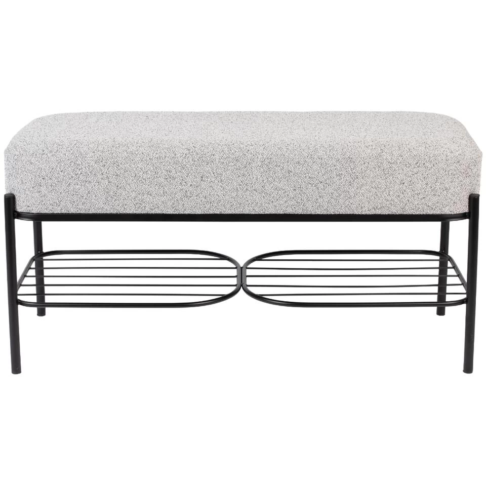 Puur Mandal Bankje 90cm - Stof - Grijs 5 Puur Mandal Bankje 90cm - Stof - Grijs - Image 3