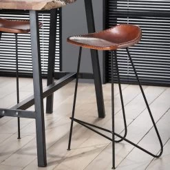 Sussex Barkruk Vintage - Leder - Bruin 7 Sussex Barkruk Vintage - Leder - Bruin -ZitMeester ComfortDesign 1000076858 0101