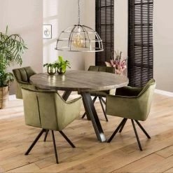 Ramon Eetkamerstoel Velvet - Stof - Groen -ZitMeester ComfortDesign 1000076879 0103