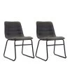 Set Van 2 Eetkamerstoelen Industrieel Mark Antraciet - Kunstleder - Grijs 1 Set Van 2 Eetkamerstoelen Industrieel Mark Antraciet - Kunstleder - Grijs -ZitMeester ComfortDesign 1000078973
