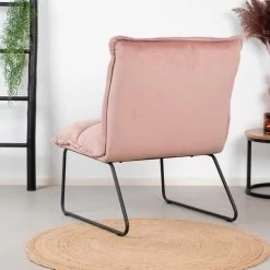 Velvet Fauteuil Maud Roze - Stof - Roze -ZitMeester ComfortDesign 1000079003 0102