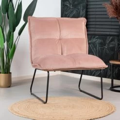 Velvet Fauteuil Maud Roze - Stof - Roze -ZitMeester ComfortDesign 1000079003 0103