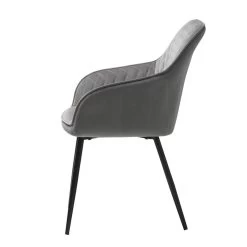 Giga Meubel Eetkamerstoel Grijs Met Armleuning - Velvet - Stoel Milton 8 Giga Meubel Eetkamerstoel Grijs Met Armleuning - Velvet - Stoel Milton -ZitMeester ComfortDesign 1000079240 0102