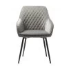 Giga Meubel Eetkamerstoel Grijs Met Armleuning - Velvet - Stoel Milton -ZitMeester ComfortDesign 1000079240