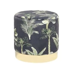 Beliani Poef WRILEY - Groen Fluweel