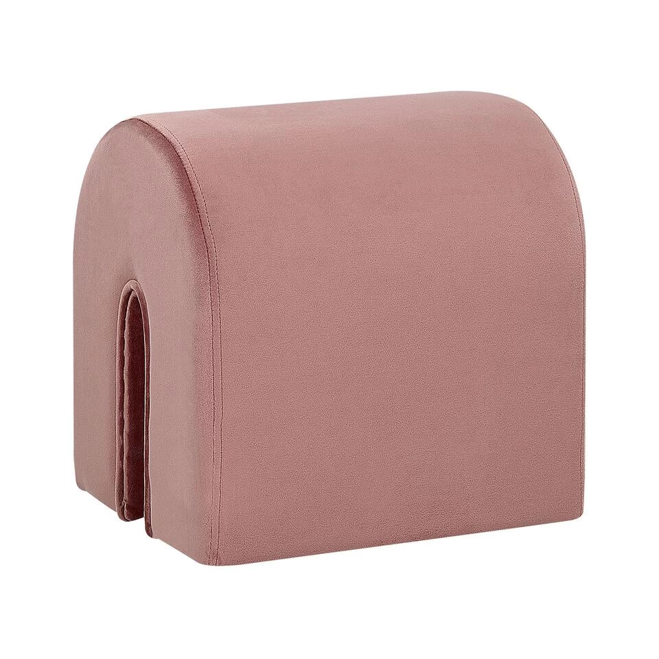 Beliani Poef MODOC - Roze Fluweel 3 Beliani Poef MODOC - Roze Fluweel