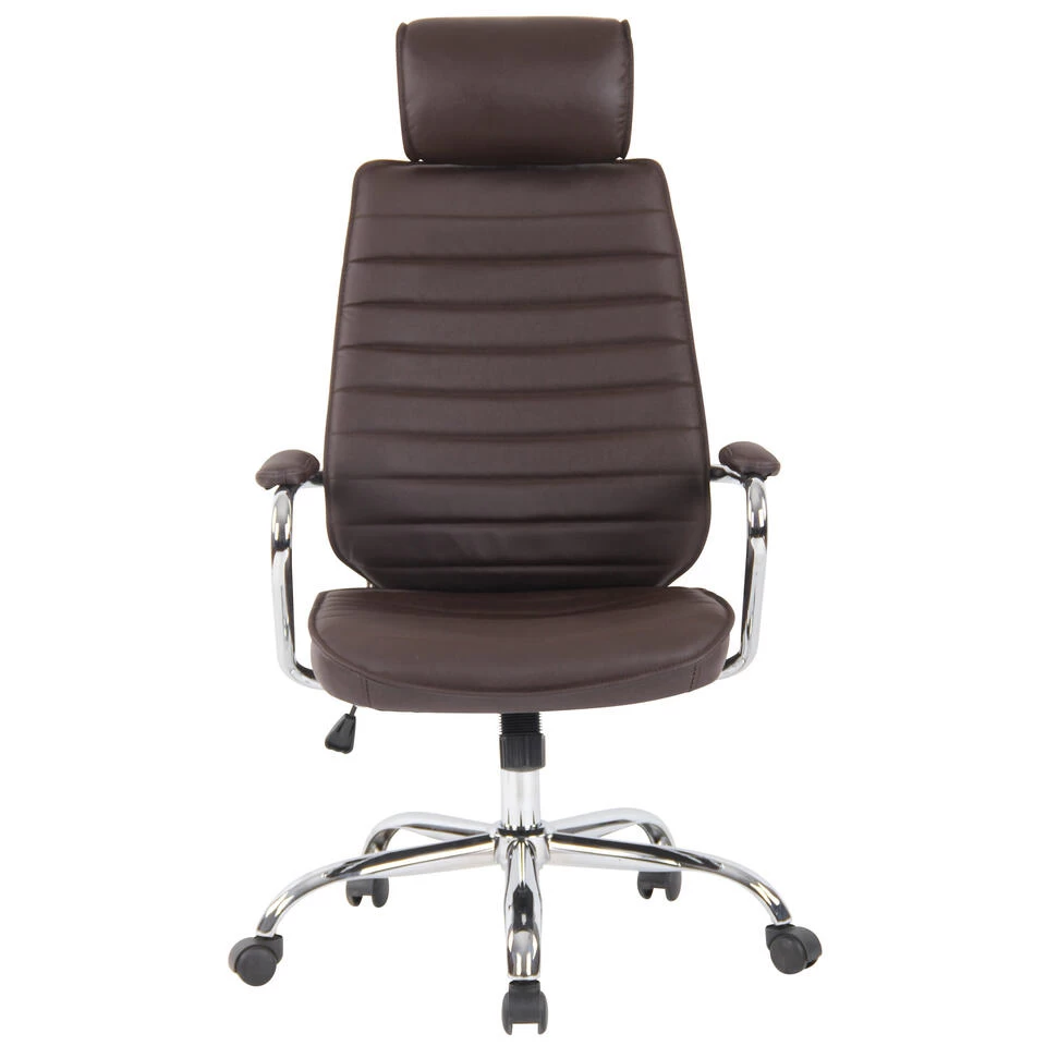 CLP Bureaustoel Rako Leder Bruin 4 CLP Bureaustoel Rako Leder Bruin - Image 2