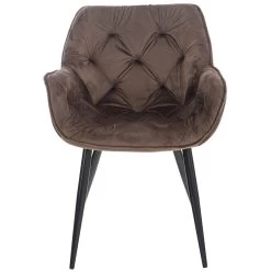 CLP Set Van 4 Eetkamerstoelen Tanna Fluweel Bruin 7 CLP Set Van 4 Eetkamerstoelen Tanna Fluweel Bruin -ZitMeester ComfortDesign 1000080757 0101