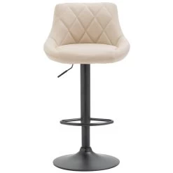 CLP Barkruk Lazio Zwart Frame Kunstleer Crème -ZitMeester ComfortDesign 1000080815 0102