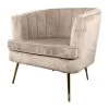 DS4U® Norah Fauteuil Velvet - Stof - Beige -ZitMeester ComfortDesign 1000081202