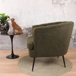 DS4U® Norah Fauteuil Teddy - Stof - Groen 9 DS4U® Norah Fauteuil Teddy - Stof - Groen -ZitMeester ComfortDesign 1000081205 0103