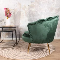 DS4U® Feliz Fauteuil Velvet - Stof - Groen 9 DS4U® Feliz Fauteuil Velvet - Stof - Groen -ZitMeester ComfortDesign 1000081844 0103