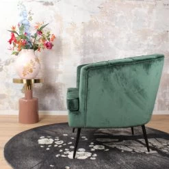 DS4U® Norah Fauteuil Velvet - Stof - Groen 9 DS4U® Norah Fauteuil Velvet - Stof - Groen -ZitMeester ComfortDesign 1000081845 0103