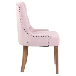 CLP Eetkamerstoel Aberdeen Licht Bruin Frame Fluweel Roze 8 CLP Eetkamerstoel Aberdeen Licht Bruin Frame Fluweel Roze -ZitMeester ComfortDesign 1000082875 0102