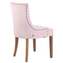 CLP Eetkamerstoel Aberdeen Licht Bruin Frame Fluweel Roze 9 CLP Eetkamerstoel Aberdeen Licht Bruin Frame Fluweel Roze -ZitMeester ComfortDesign 1000082875 0103