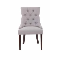 CLP Eetkamerstoel Aberdeen Donker Frame Stof Zilverkleurig 7 CLP Eetkamerstoel Aberdeen Donker Frame Stof Zilverkleurig -ZitMeester ComfortDesign 1000082880 0101