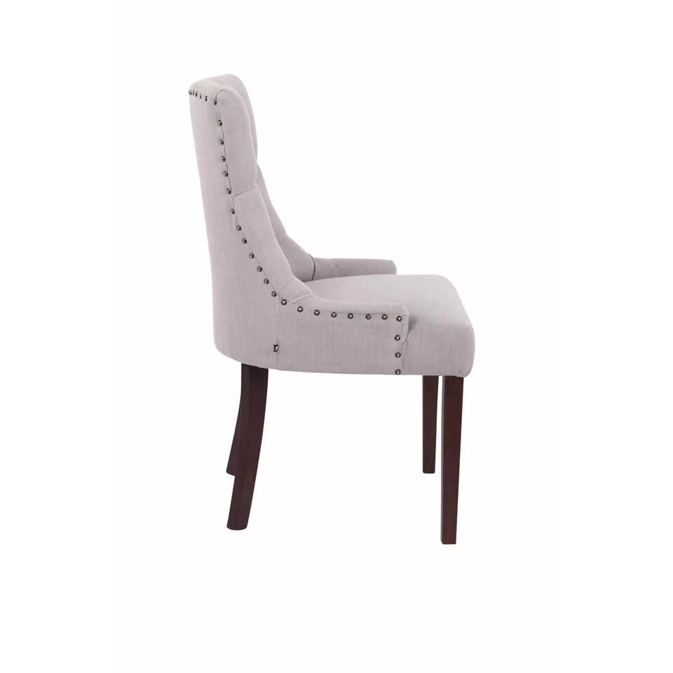 CLP Eetkamerstoel Aberdeen Donker Frame Stof Zilverkleurig 5 CLP Eetkamerstoel Aberdeen Donker Frame Stof Zilverkleurig - Image 3