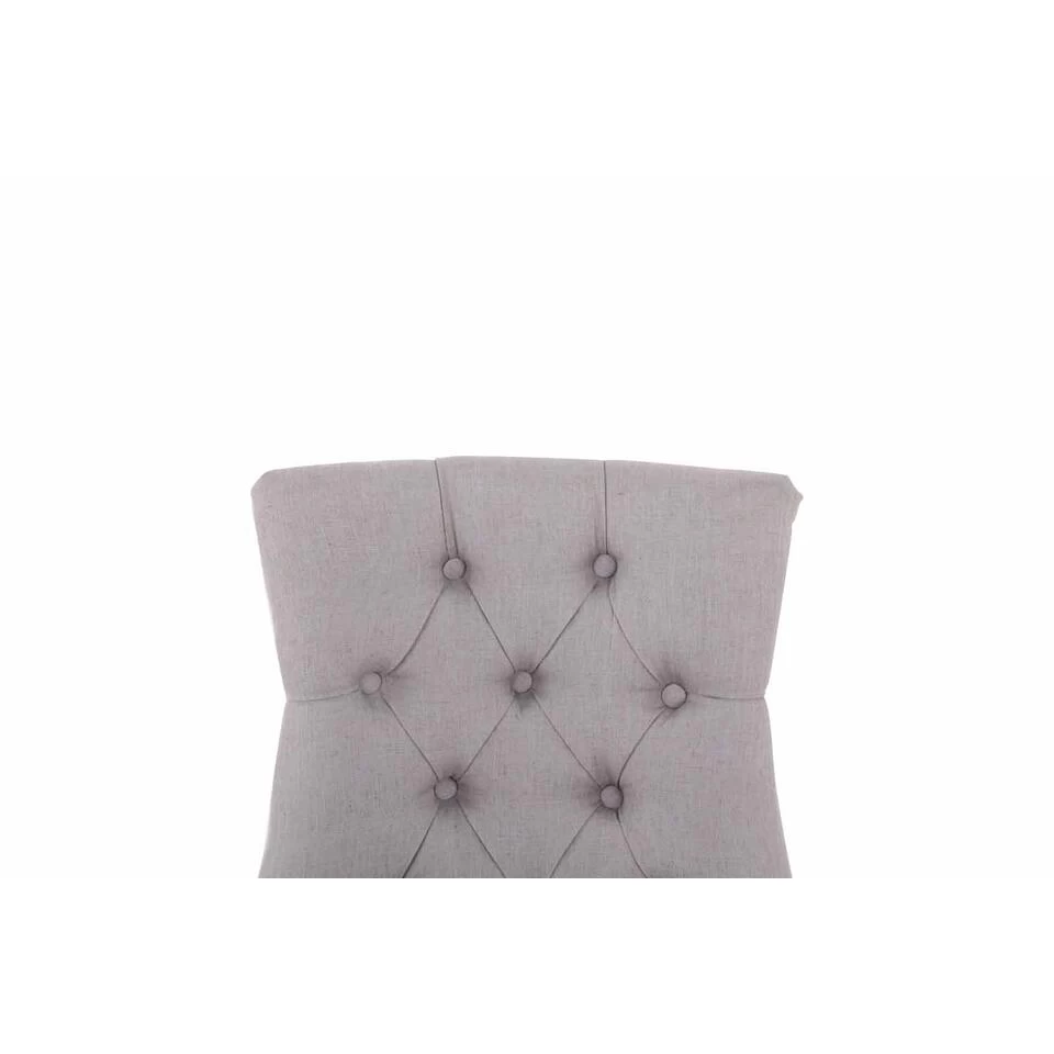 CLP Eetkamerstoel Aberdeen Donker Frame Stof Zilverkleurig 6 CLP Eetkamerstoel Aberdeen Donker Frame Stof Zilverkleurig - Image 4