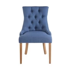 CLP Eetkamerstoel Aberdeen Licht Bruin Frame Stof Blauw 7 CLP Eetkamerstoel Aberdeen Licht Bruin Frame Stof Blauw -ZitMeester ComfortDesign 1000082904 0101