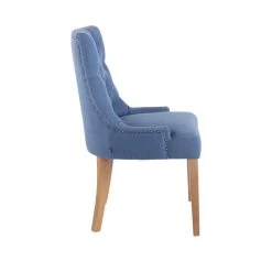 CLP Eetkamerstoel Aberdeen Licht Bruin Frame Stof Blauw 8 CLP Eetkamerstoel Aberdeen Licht Bruin Frame Stof Blauw -ZitMeester ComfortDesign 1000082904 0102