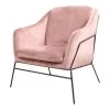 DS4U® Antonio Fauteuil Velvet - Stof - Roze