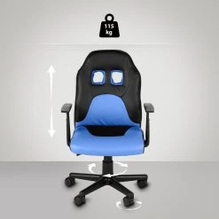 Clp Bureaustoel Fun Kunstleder Blauw -ZitMeester ComfortDesign 1000084053 0102