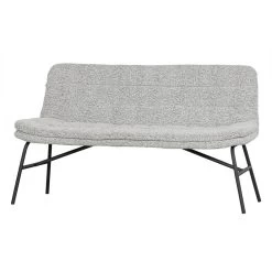 WOOOD Lucy Eetkamerbankje - Bouclé - Off White - 87x150x67