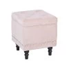 Beliani Poef LORETTO - Roze Fluweel -ZitMeester ComfortDesign 1000084468
