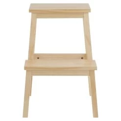 ACAZA Houten Opstapje - Krukje Met 2 Niveaus Voor Keuken Of Kelder - Bruin -ZitMeester ComfortDesign 1000085108 0103