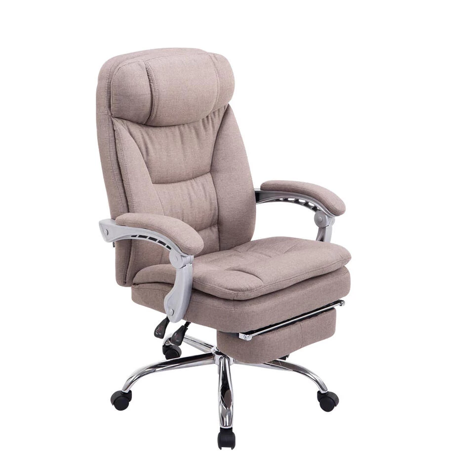 Clp Bureaustoel Troy Stof Taupe 3 Clp Bureaustoel Troy Stof Taupe