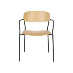 Rein Living Jolien Armstoel - Zwart/Hout - Set Van 2 -ZitMeester ComfortDesign 1000087448 0103