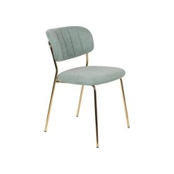 Rein Living Jolien Eetkamerstoel - Goud/Lichtgroen - Set Van 2 -ZitMeester ComfortDesign 1000087451 0102