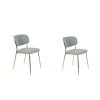 Rein Living Jolien Eetkamerstoel - Goud/Lichtgroen - Set Van 2 -ZitMeester ComfortDesign 1000087451