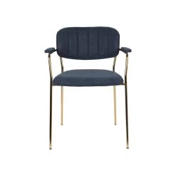 Rein Living Jolien Armstoel - Goud/Donkerblauw - Set Van 2 -ZitMeester ComfortDesign 1000087463 0103
